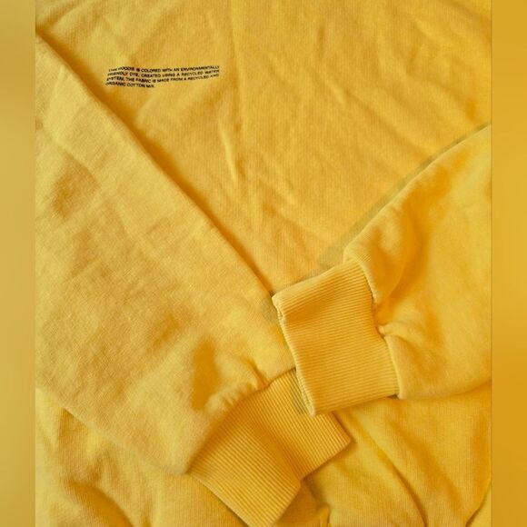 Pangaia Yellow Hooded Sweater Size Medium - Picture 8 of 11